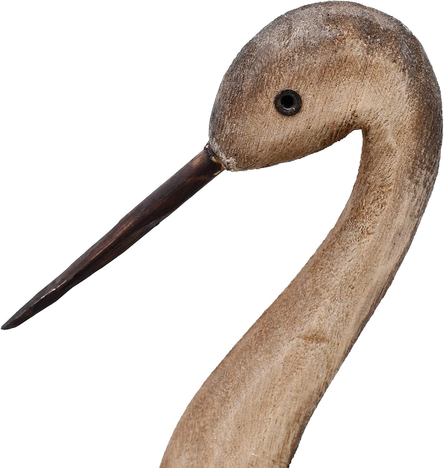 Rustic Wood Crane Nautical Decor Accent