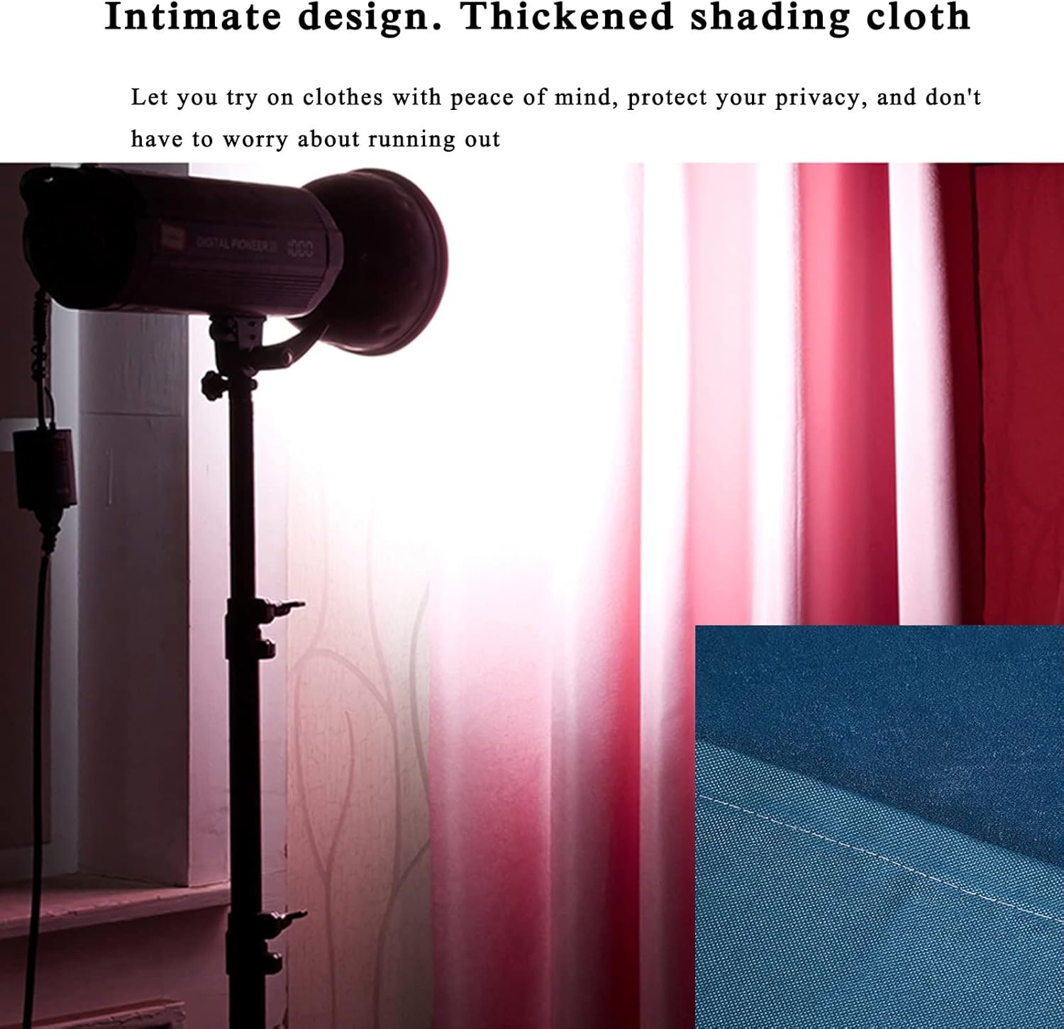 QQXY Portable U-Shaped Privacy Curtain Fitting Room