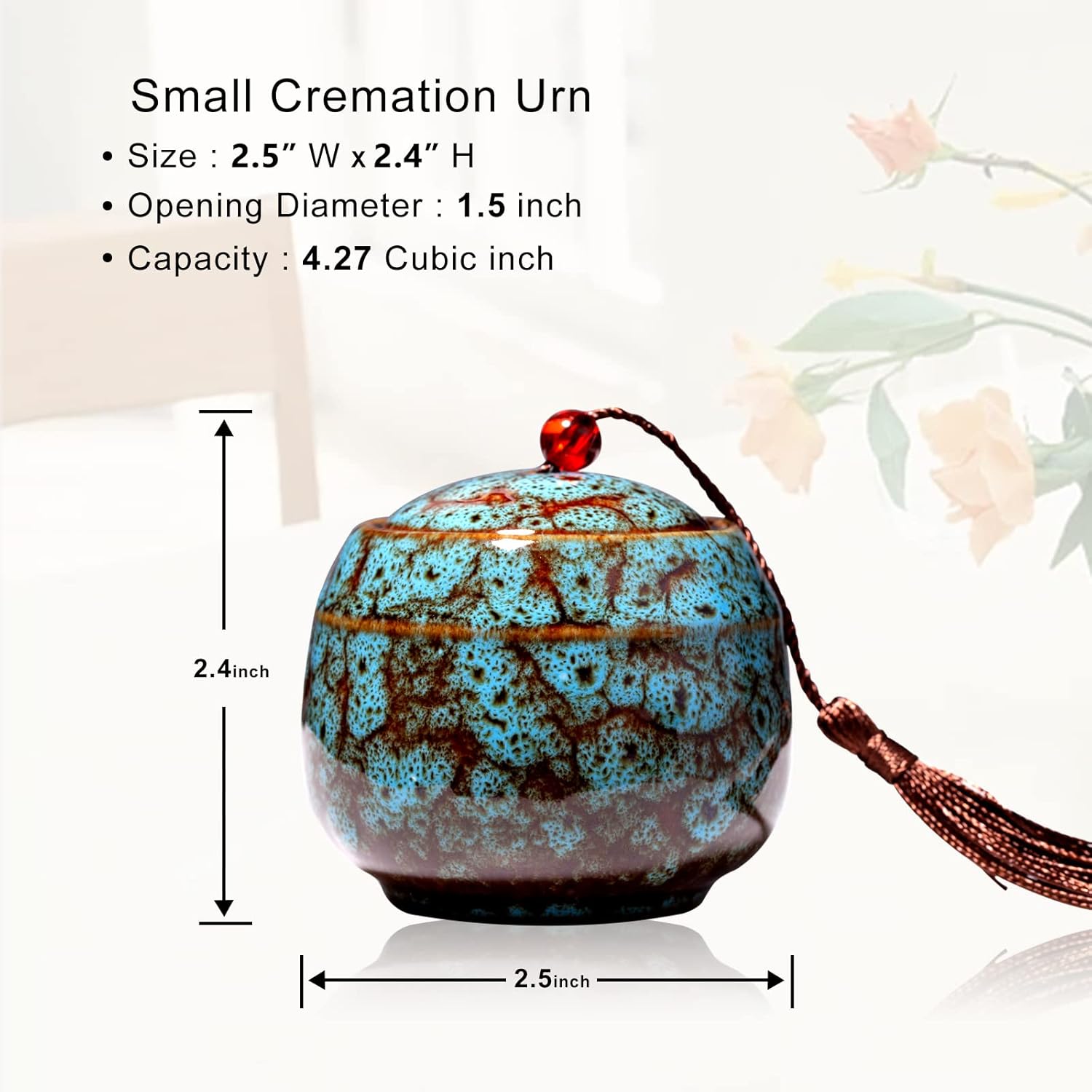 Small Urns for Human Ashes Set of 6 Mini Keepsake Urns
