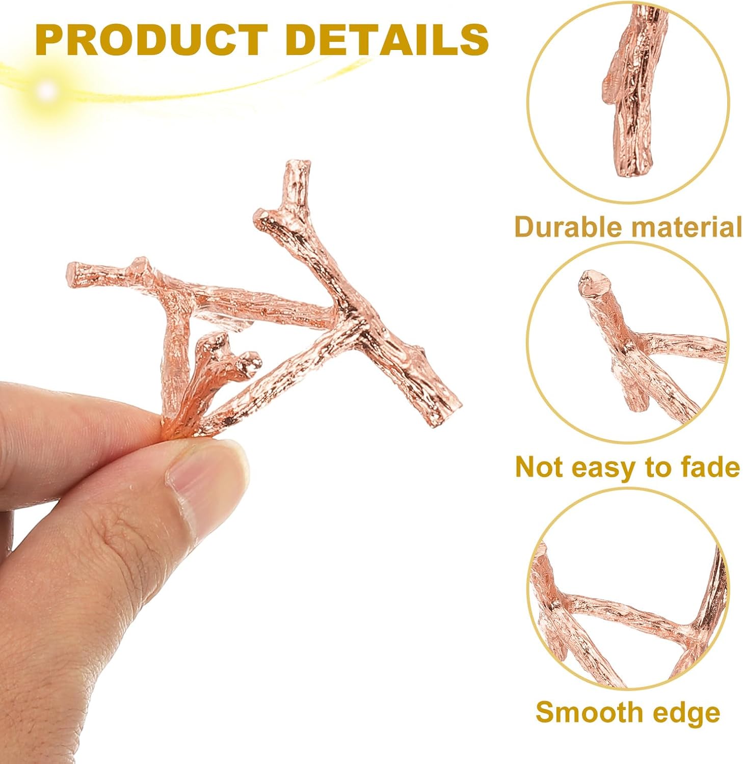 Uxcell Rose Gold Crystal Ball Display Stand