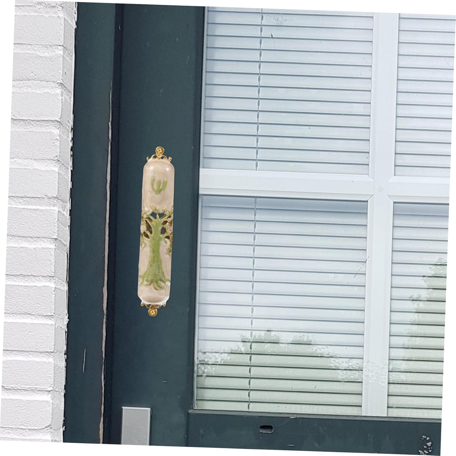 PRETYZOOM Mezuzah Door Ornament Scroll Metal Judaica Religious Decor