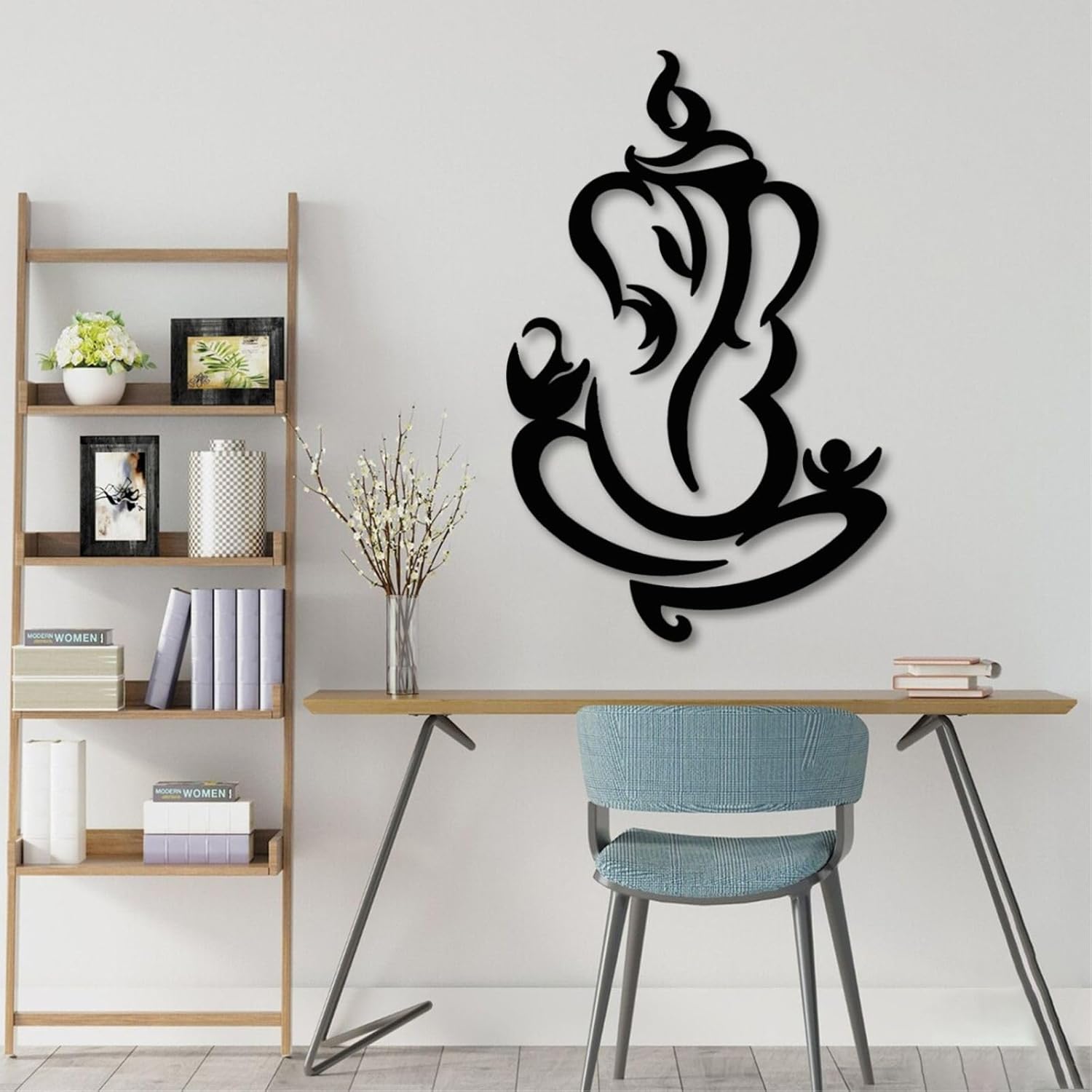 Ganesha Metal Wall Art Gold 59x38 Inch