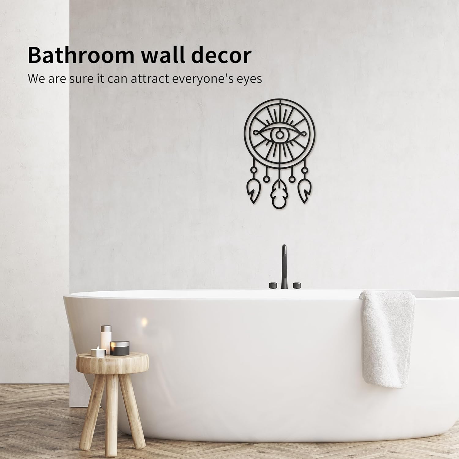 GouZaak Black Dream Catchers Metal Wall Art