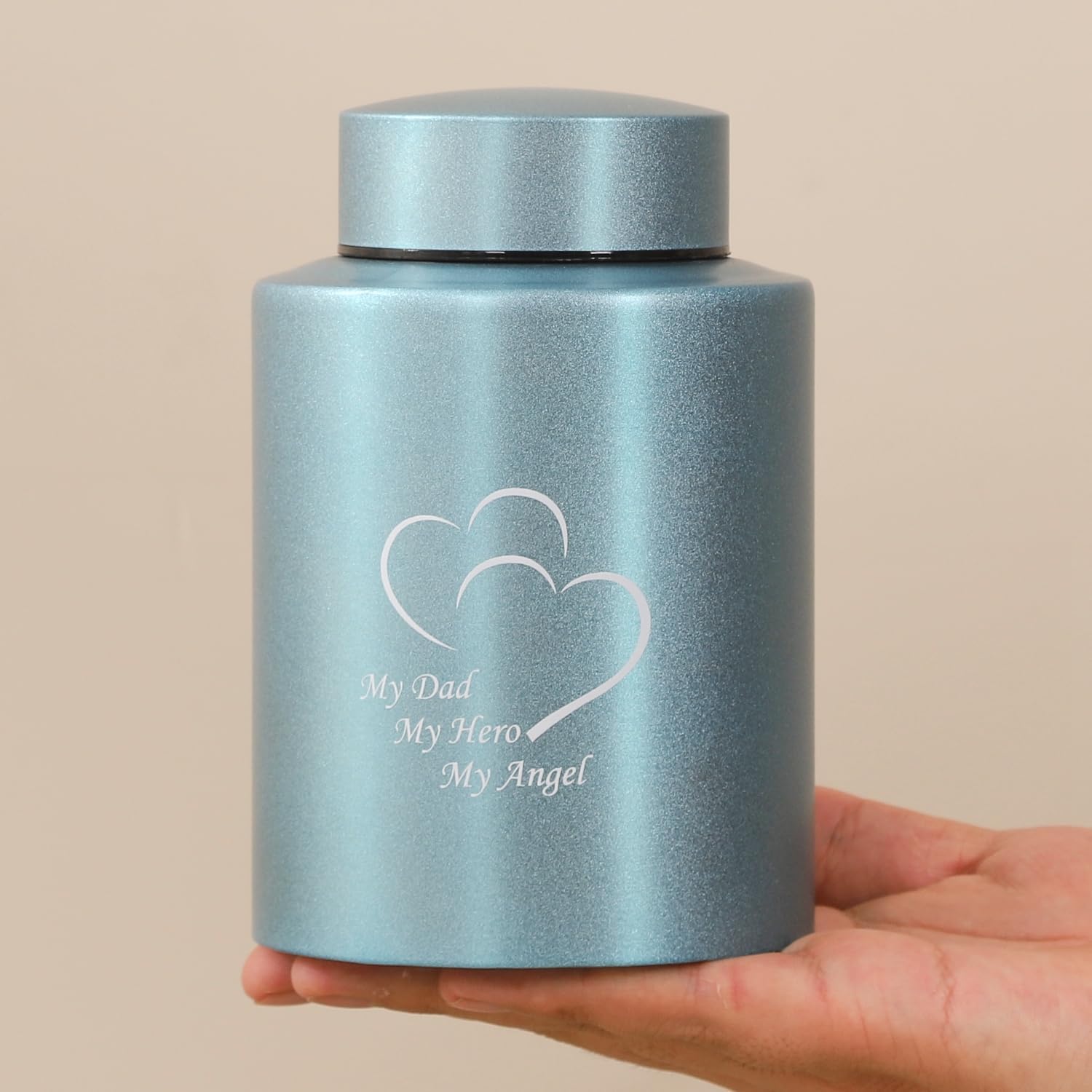 Medium Stainless Steel Cremation Urn - Keepsake Funeral Urn