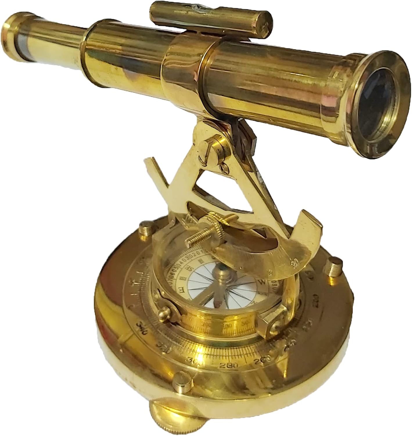 Brass Telescope Compass Nautical Decor