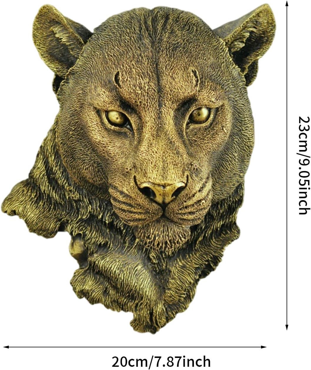 Leopard Head Wall Sculpture Durable Resin Animal Decor