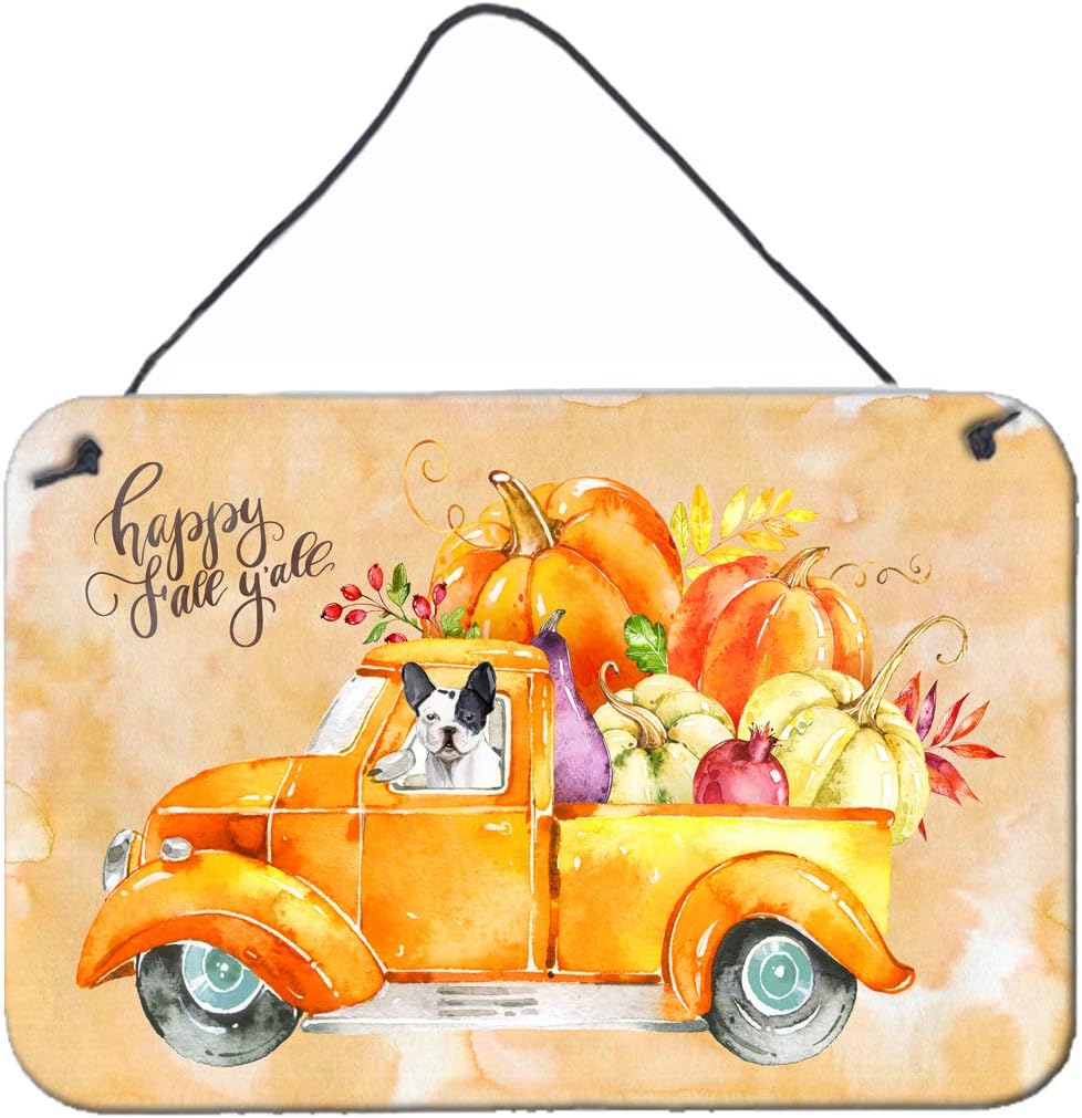 Carolines Treasures Fall Harvest French Bulldog Wall Print 8x12