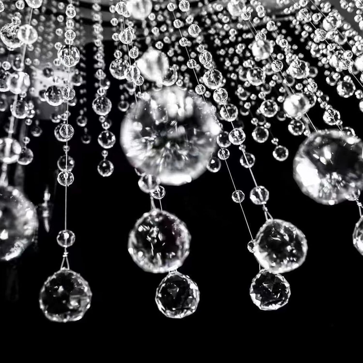 Crystal Beaded String Garland with 5 Strands 33 Feet Each