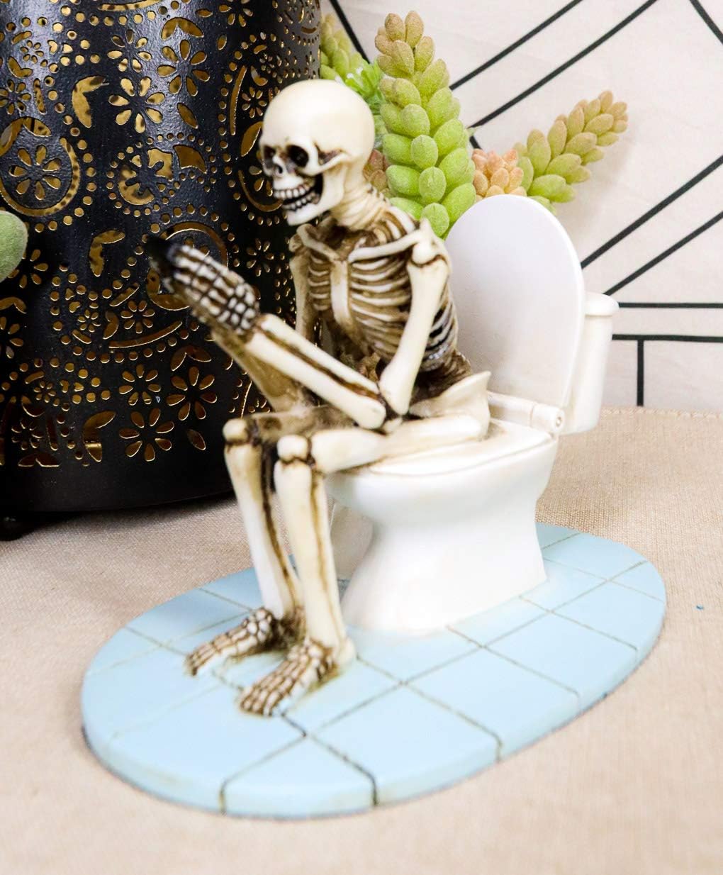 Ebros Eternal Afterlife Constipated Skeleton Figurine