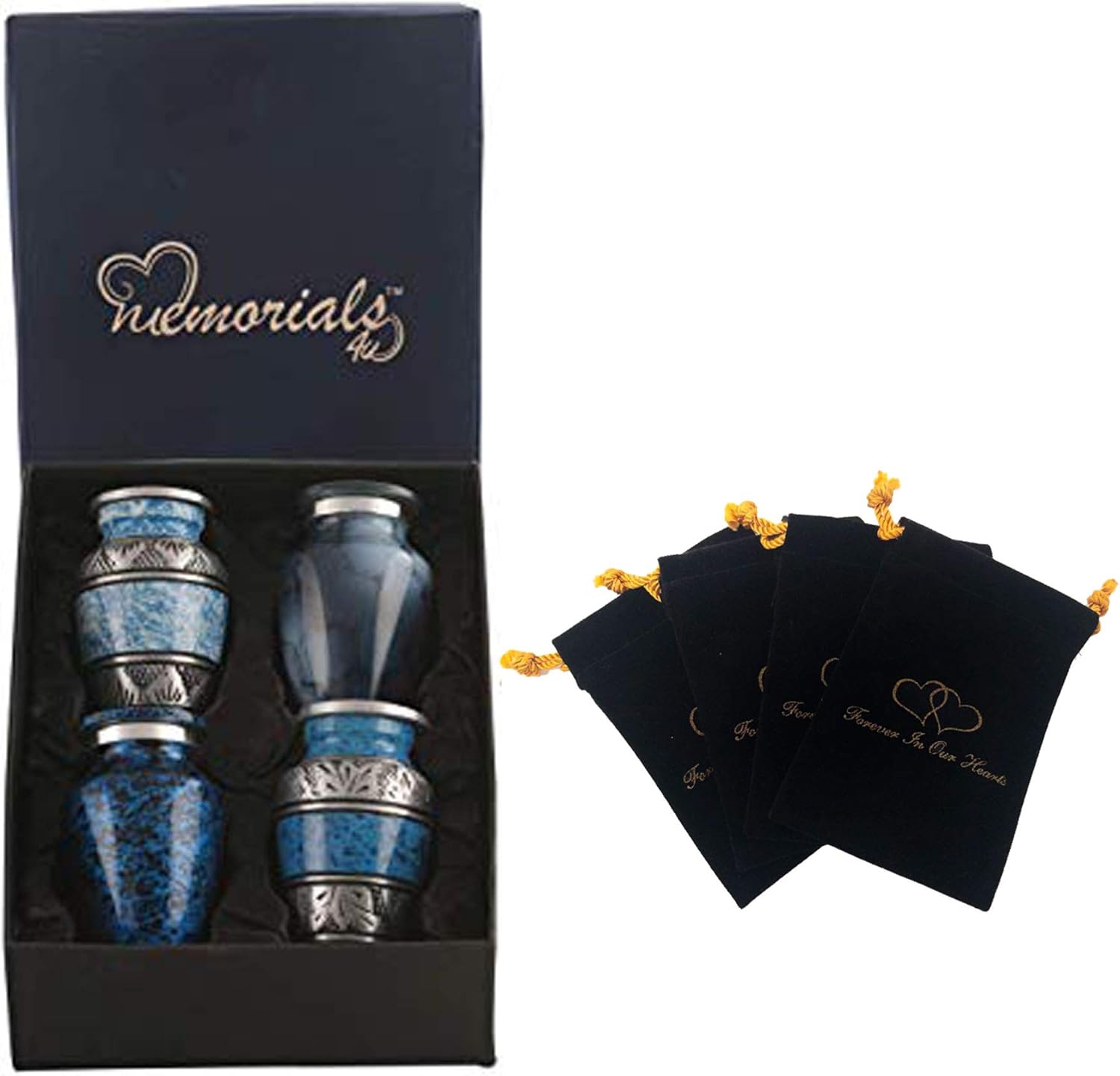 Forever in Our Hearts Classic Keepsake Urns Set of 4
