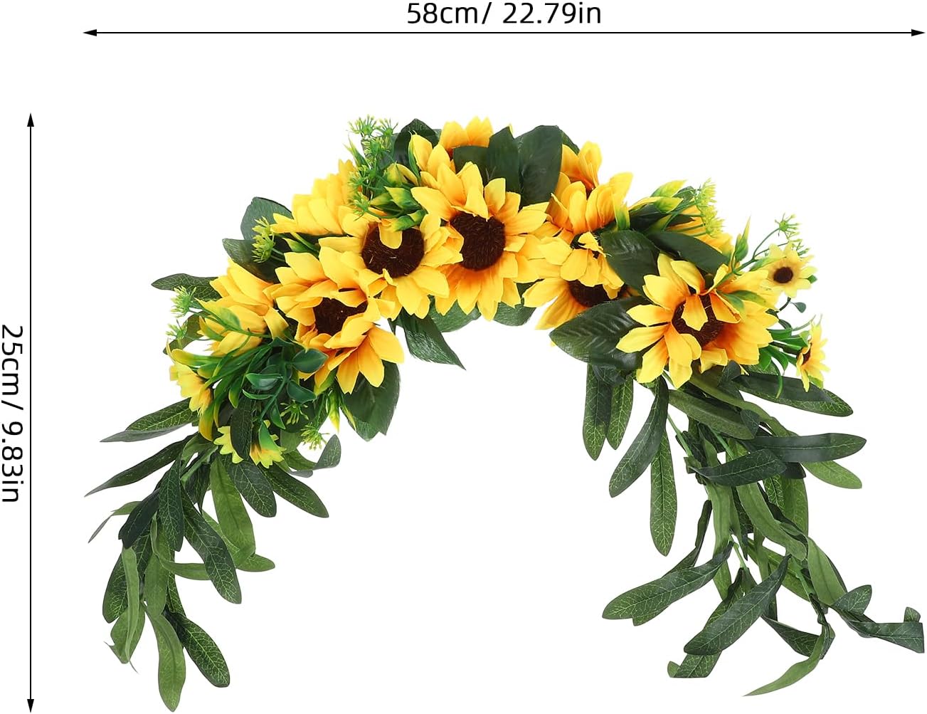 Artificial Sunflower Swag for Wedding Backdrop and Home Decor
