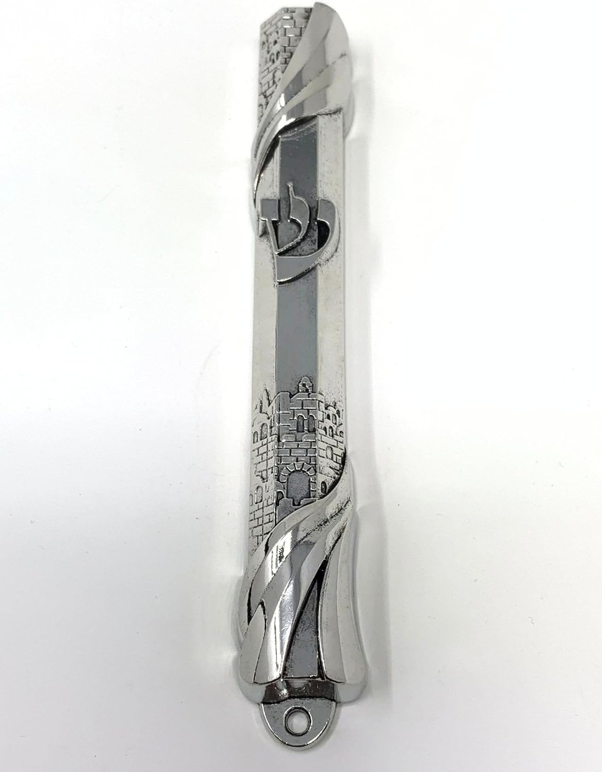 My Daily Styles Mezuzah Case - 6 Inch Metal Silver Tone