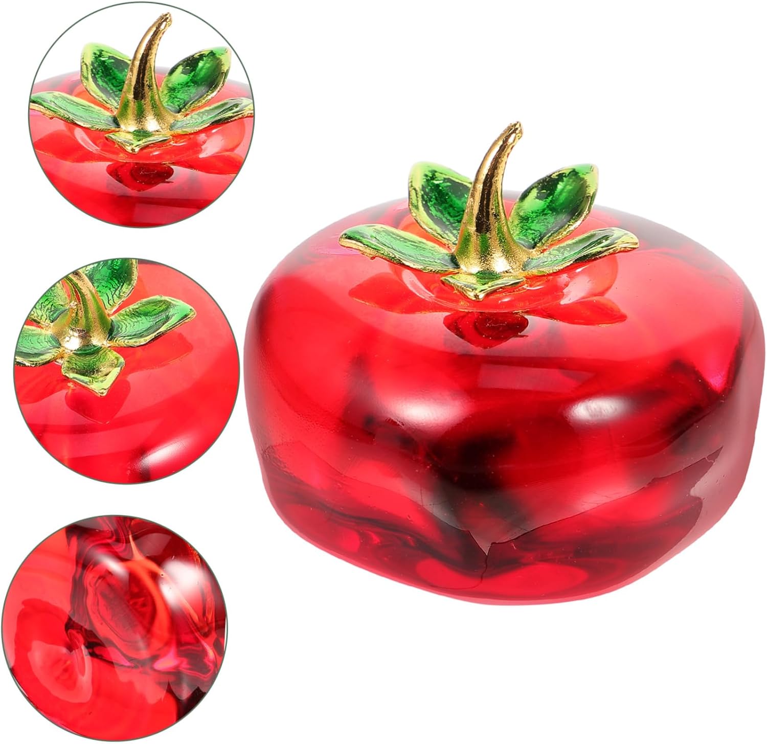 Zerodeko Crystal Strawberry Persimmon Desktop Ornament