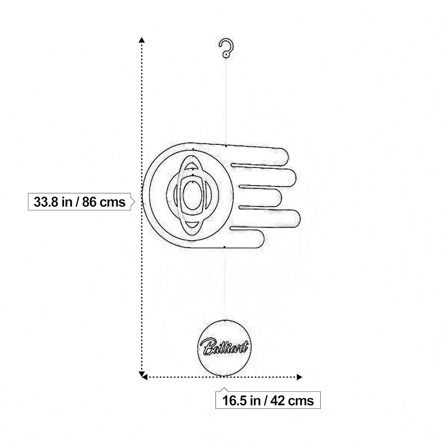 Comet with Circles Hanging Mobile Decor for Modern Spaces