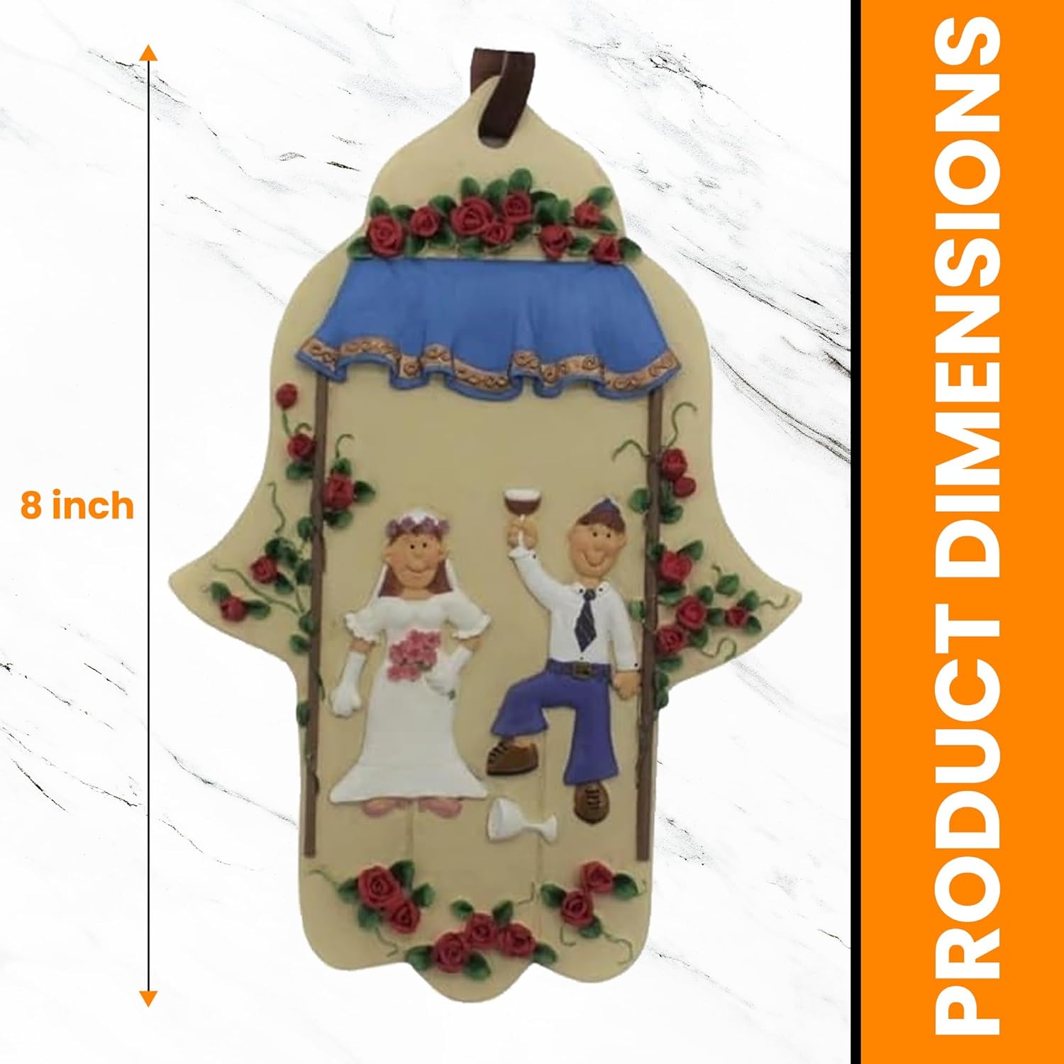 Majestic Giftware 8 Wood Hamsa Wall Decor
