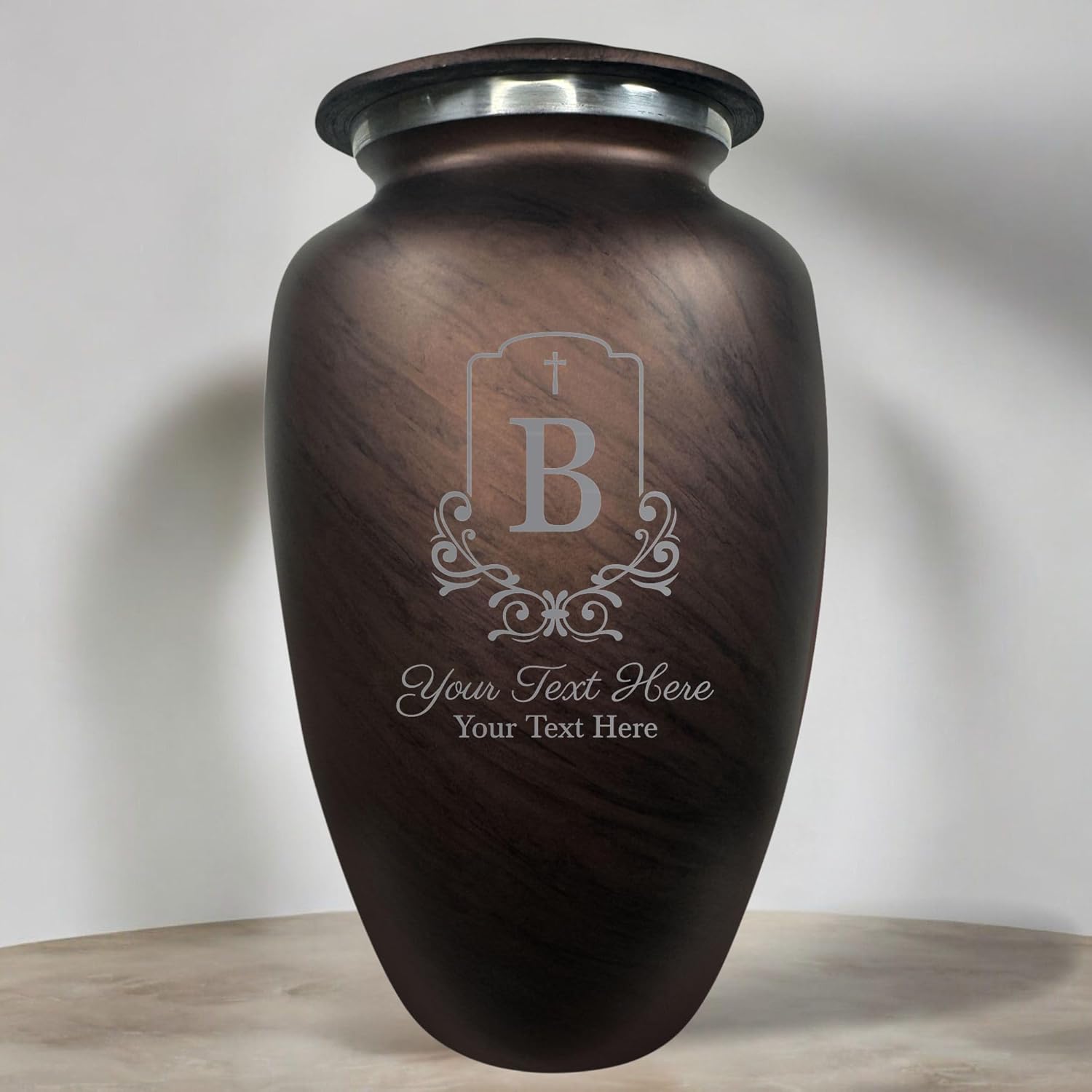 Custom Large Cremation Urn - Personalized with Name and Headstone Shape
