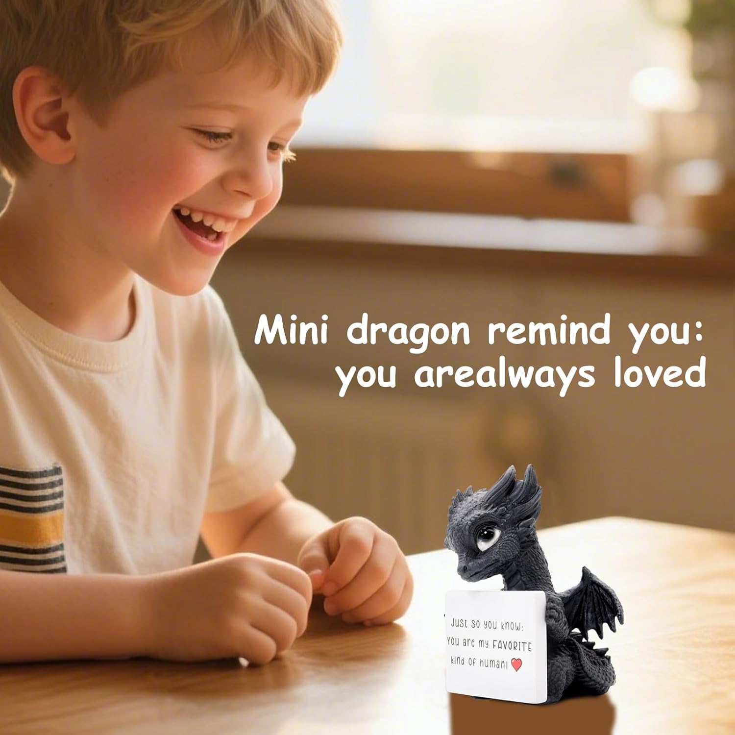 Dragon Figurine - Fantasy Decor with Customizable Sticker