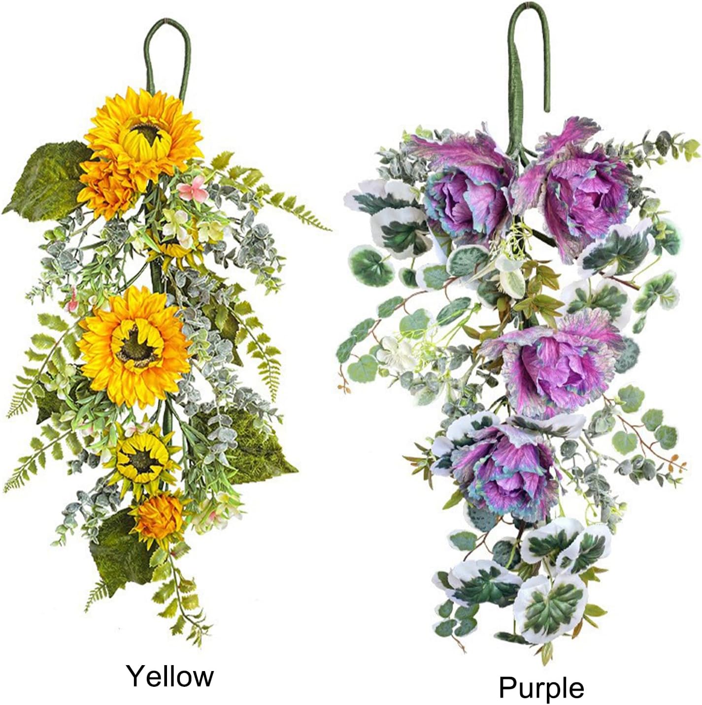 Sunflower Teardrop Swag Front Door Decor 275 Inch
