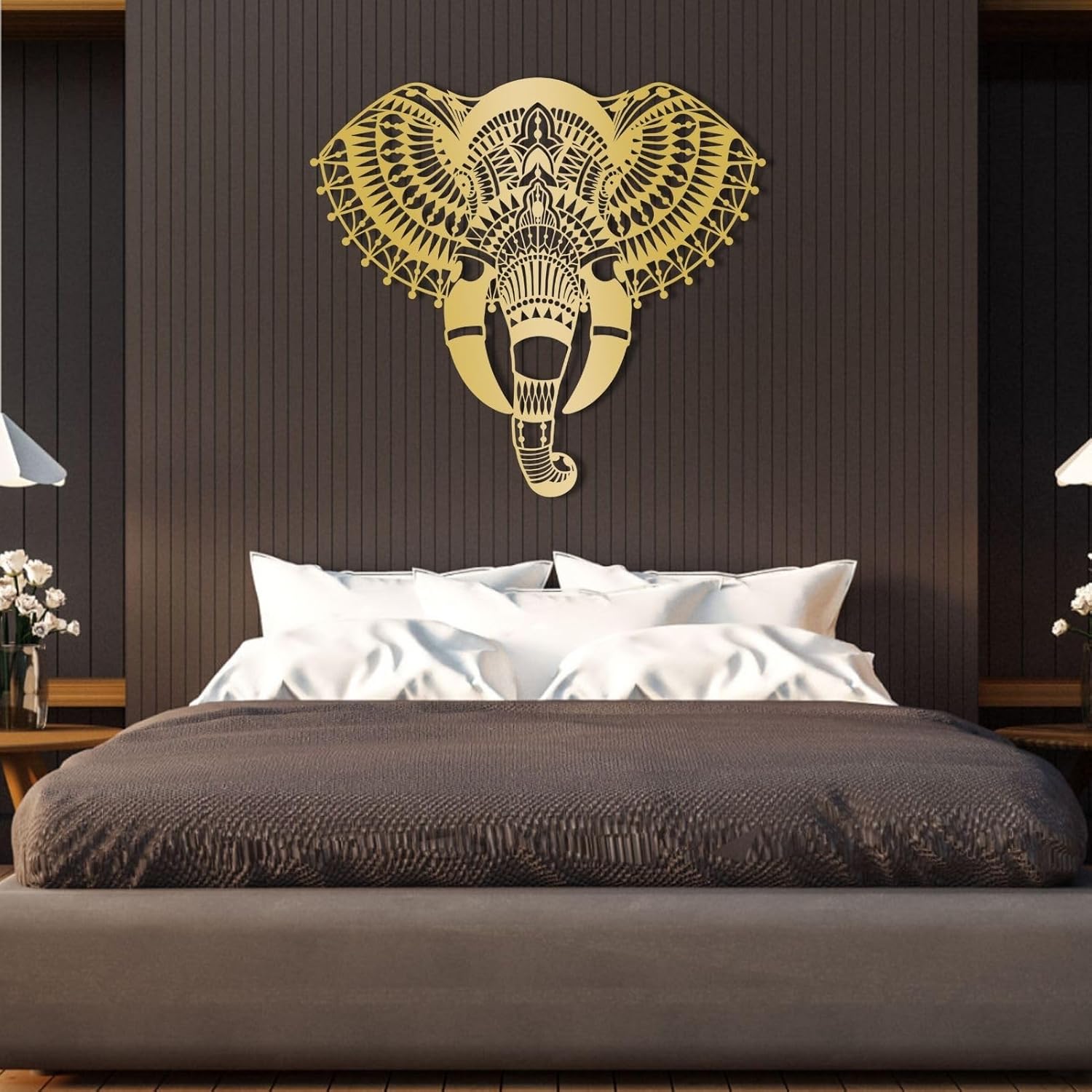 OZF Elephant Mandala Metal Wall Art