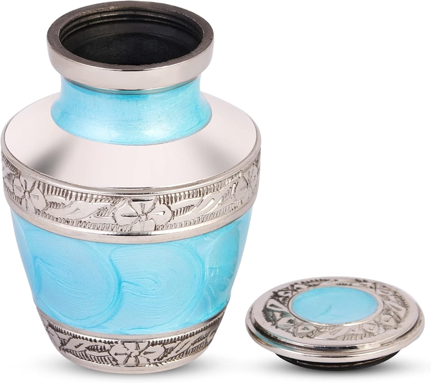 Small Urns for Human Ashes Adult Ocean Blue Keepsake Urn Set