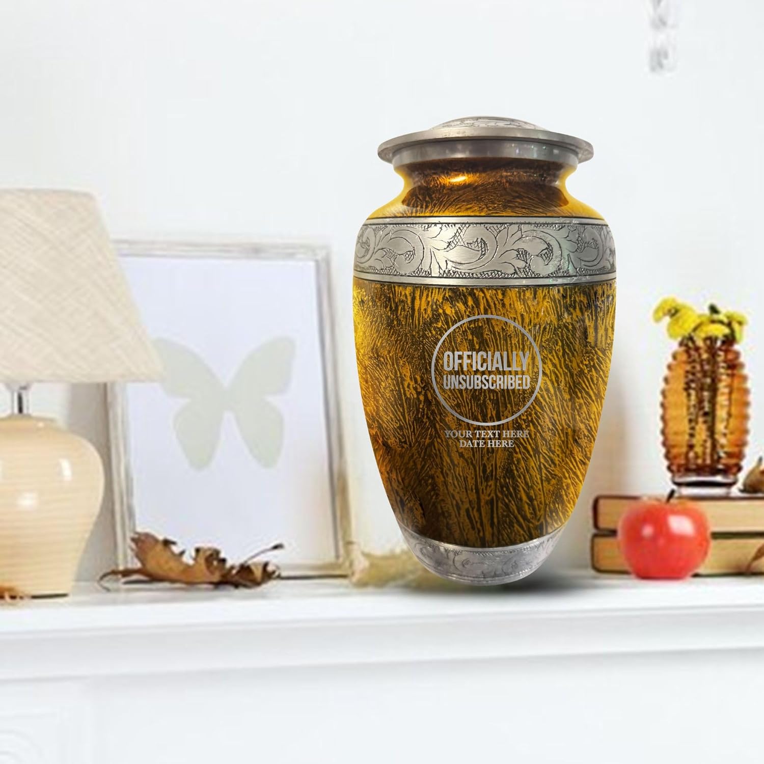 Personalized Cremation Urn with Name Tech Design