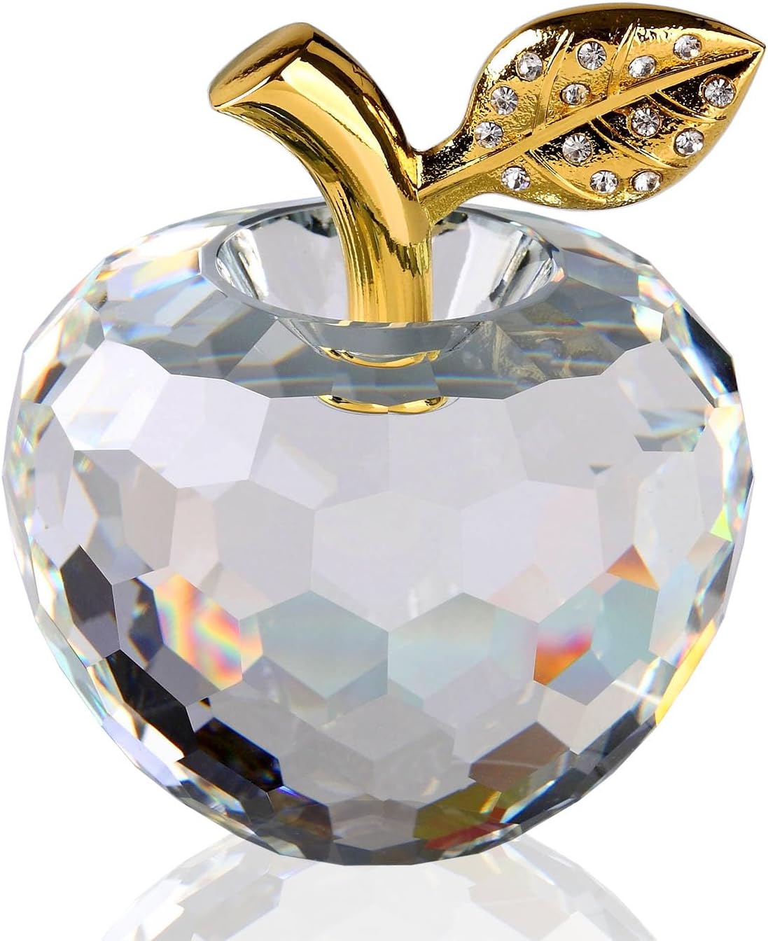 DOJOZ Crystal Apple Paperweight Home Decor White