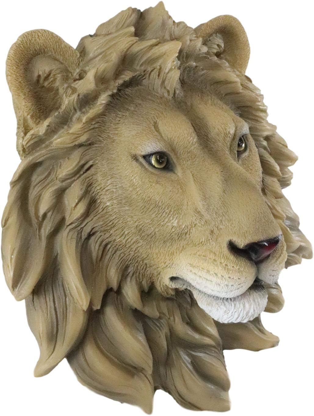 Ebros Simba Safari Lion Head Wall Decor Plaque 925 Inch