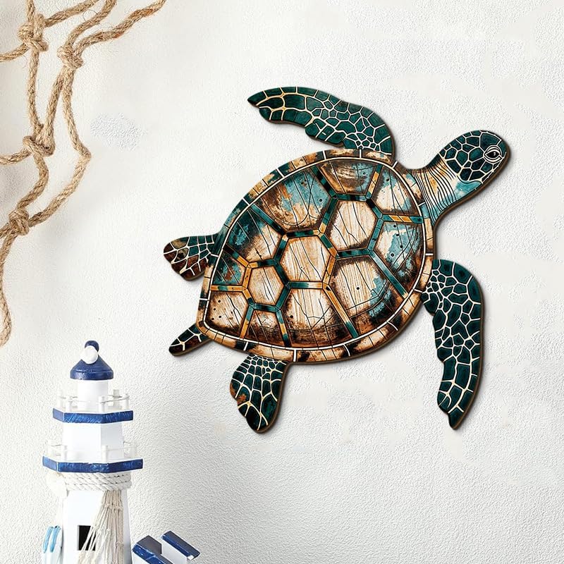 GENHAOTHREE Coastal Sea Turtle Dolphin Wall Decor Set