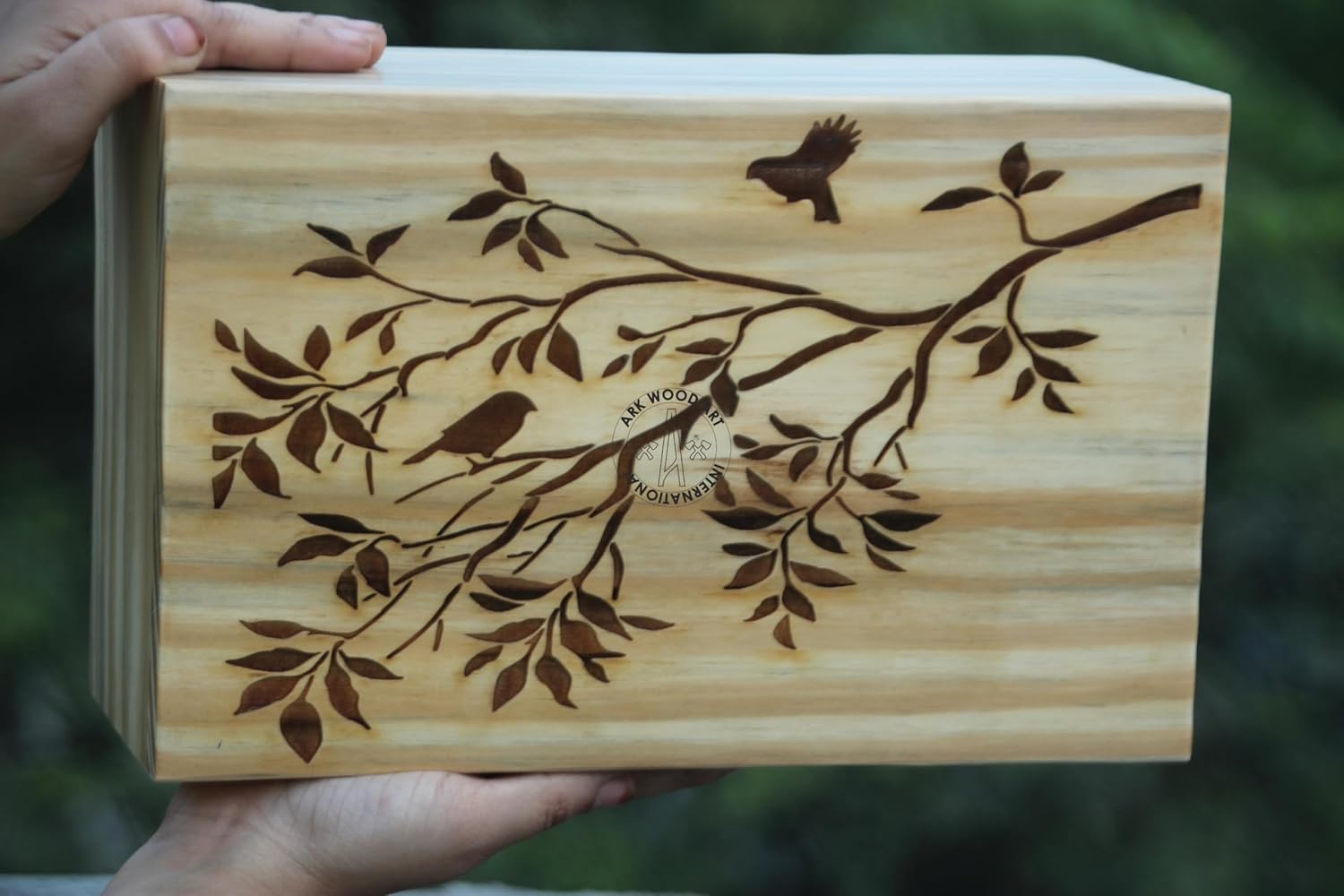 Leaf Tree Bird Cremation Urn for Human Ashes Large