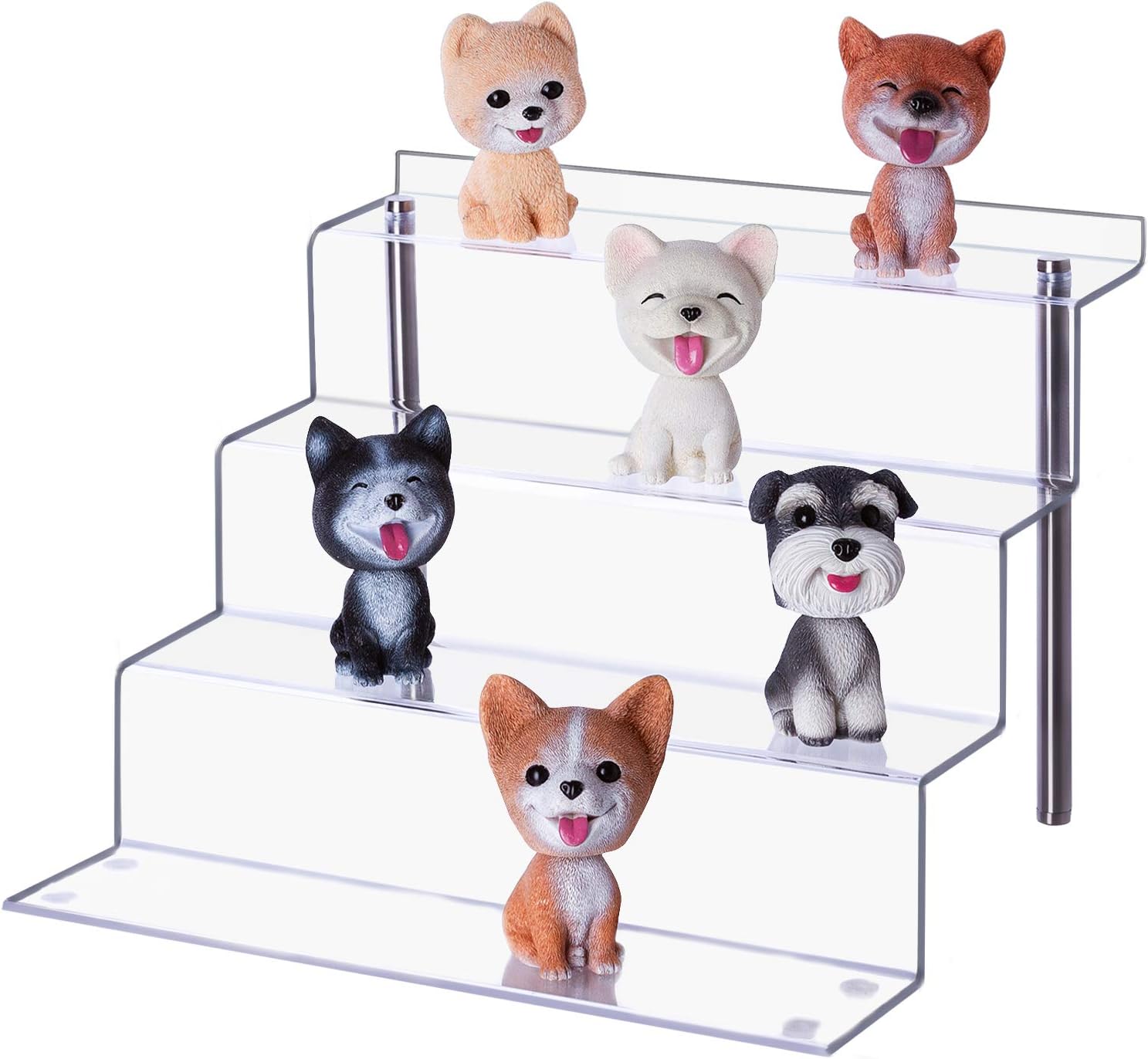 LileZbox Acrylic Display Stand 4-Tier Clear Large