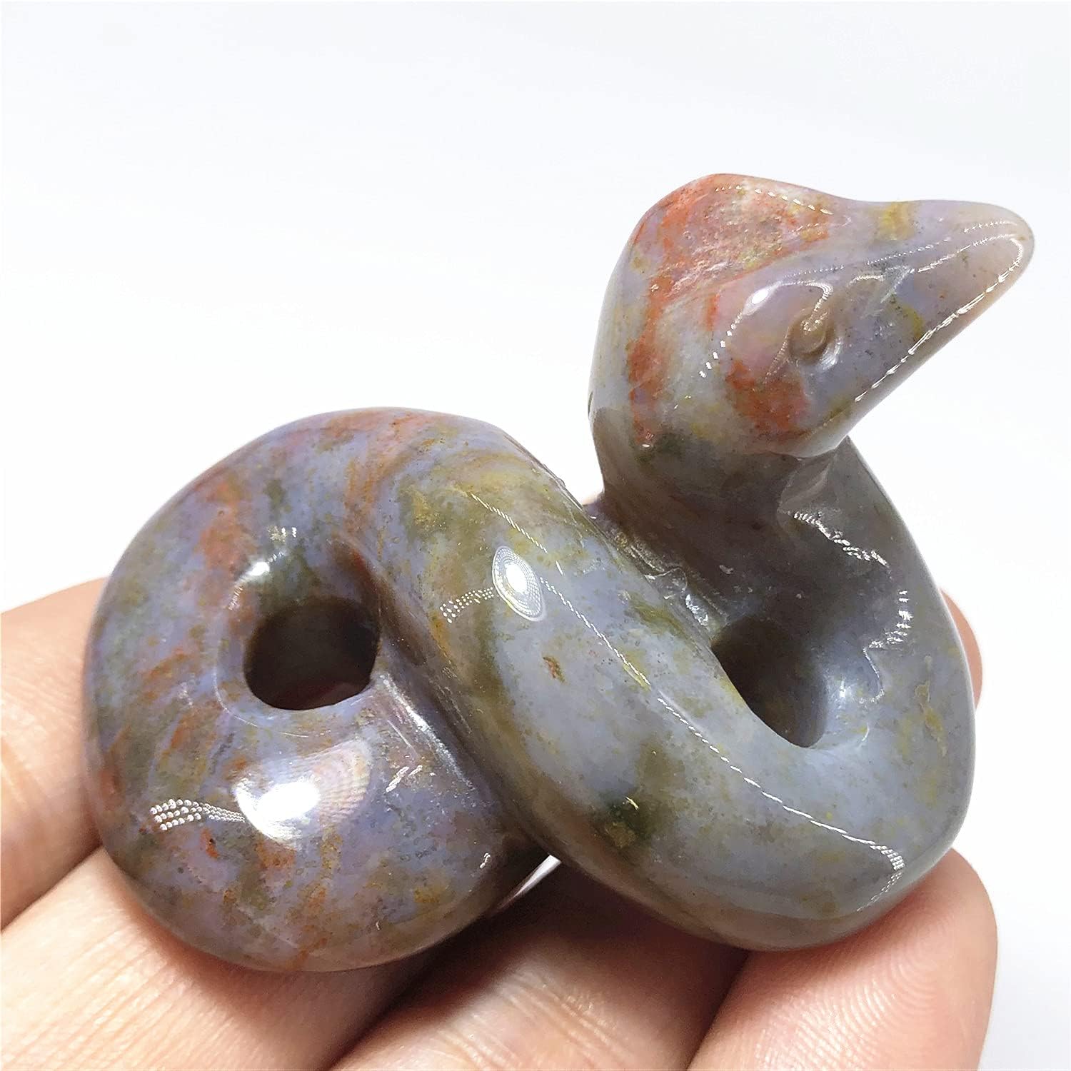 Anlingem 2 Inch Hand Carved Snake Figurine Statue