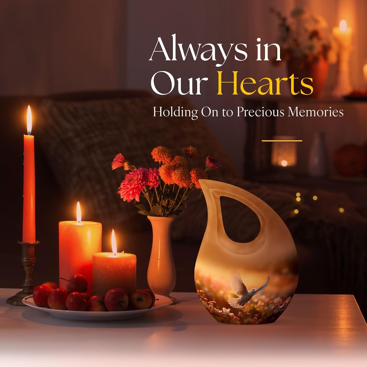 Cremation Keepsakes for Ashes - Mini Urns Set of 4