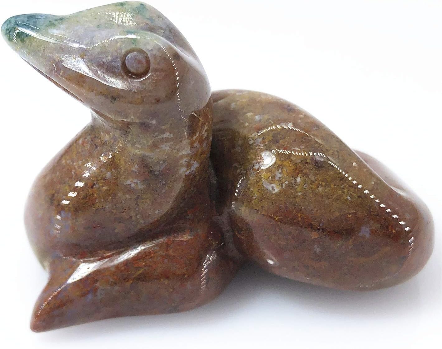 Anlingem 2 Inch Hand Carved Snake Figurine Statue