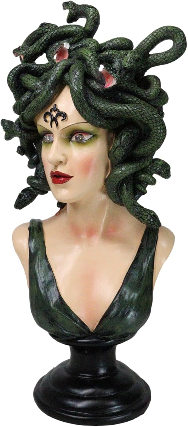 Greek Goddess Medusa LED Eye Bust Figurine