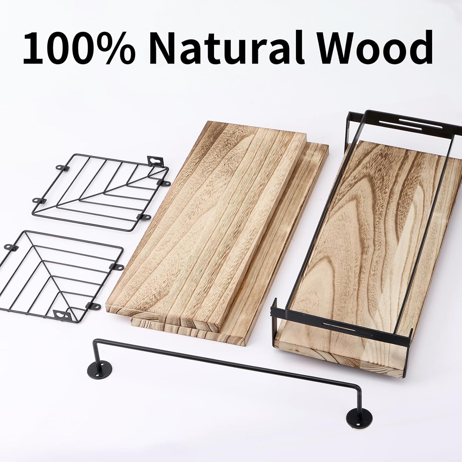Fixwal 31 Floating Wall Shelf with Towel Bar