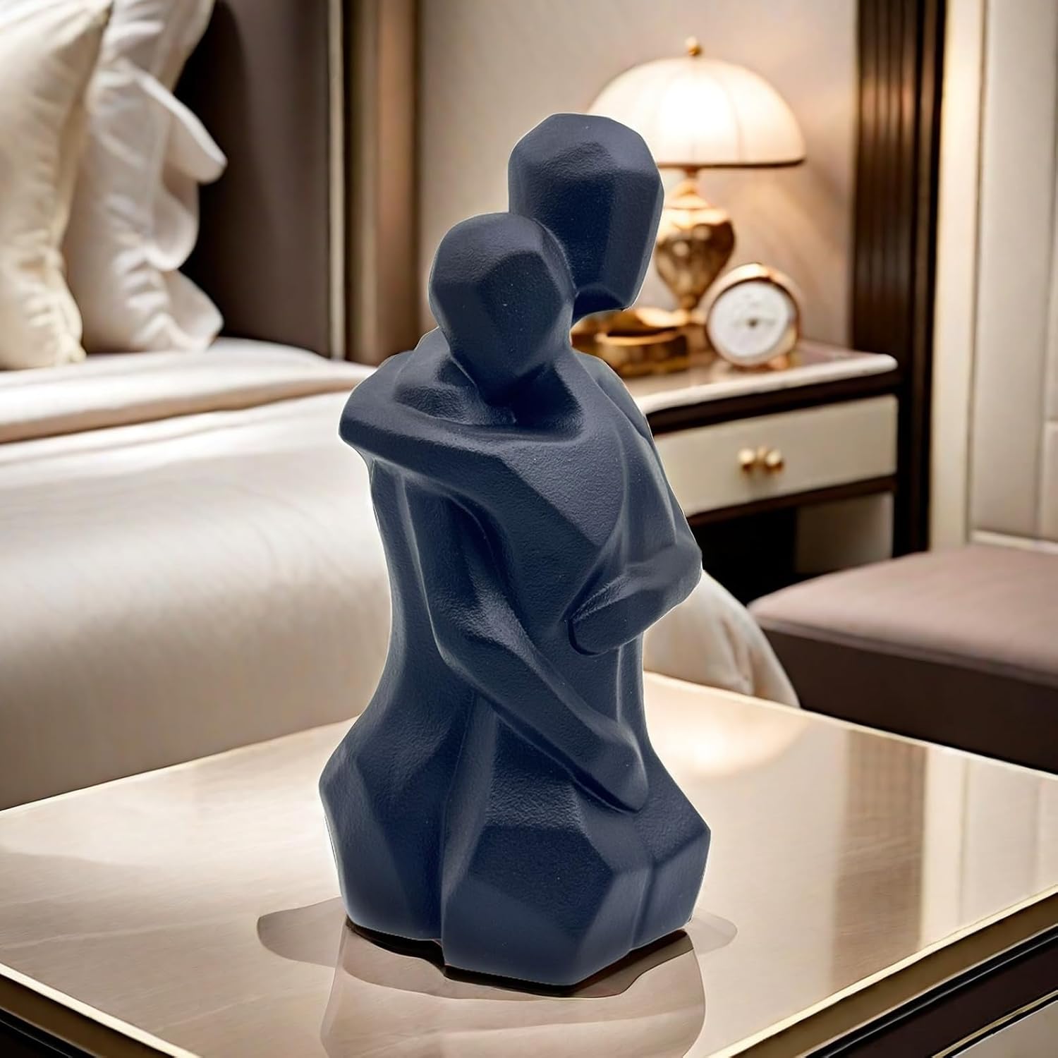 97 Inch Couple Hug Ceramic Statue Figurine
