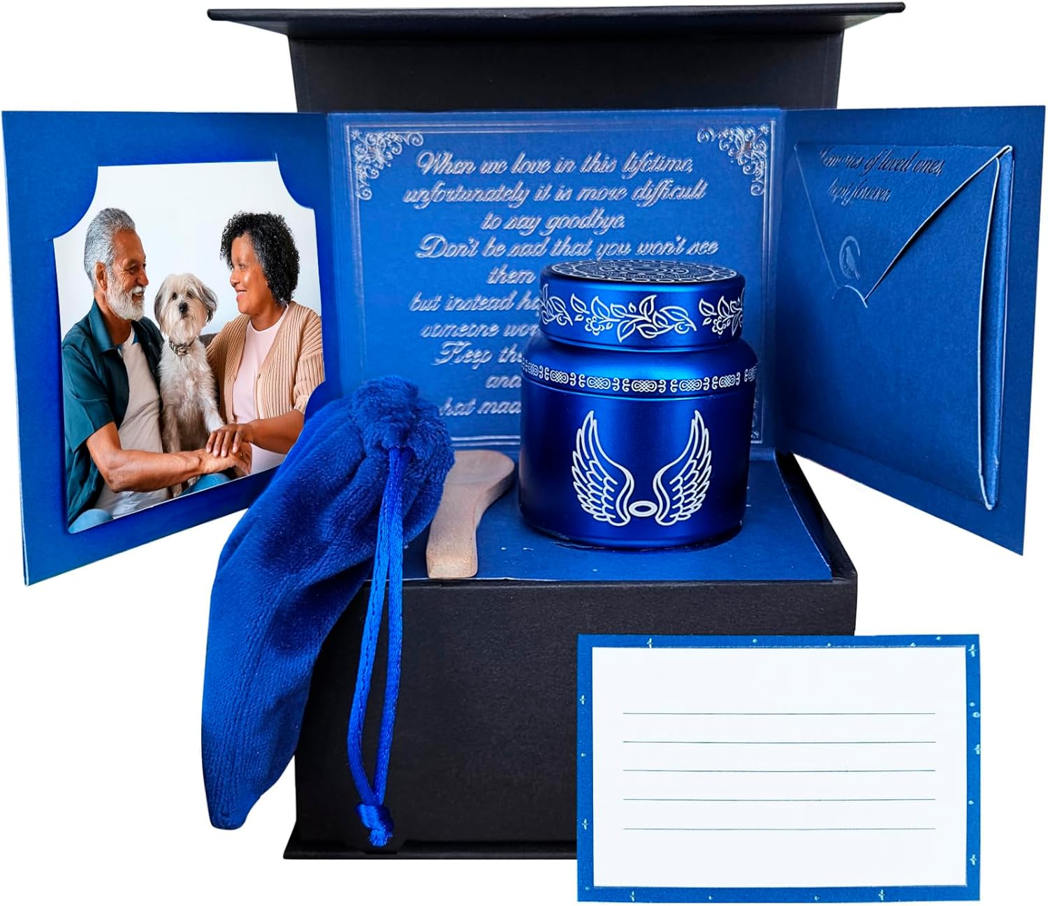 Blue Urn Small Urns for Human Ashes Keepsake Set