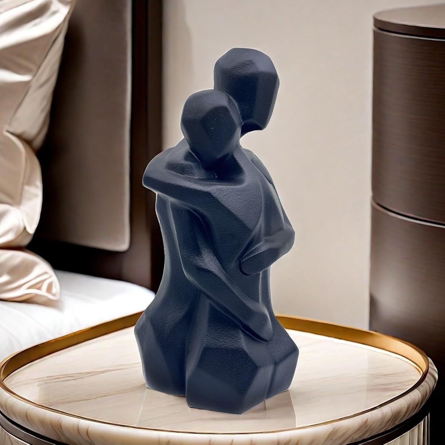 97 Inch Couple Hug Ceramic Statue Figurine