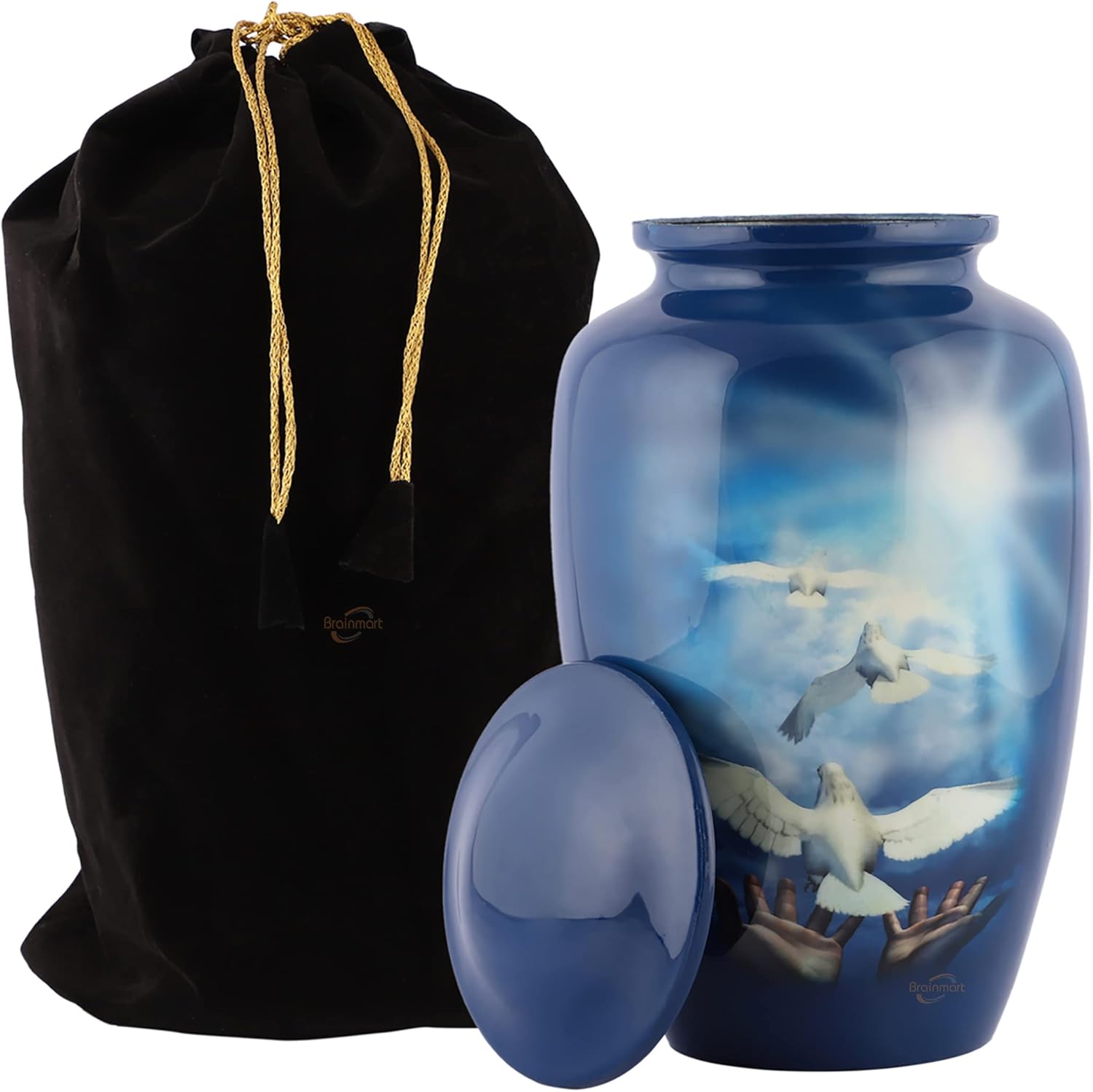 Blue Hummingbird Large Adult Cremation Urn