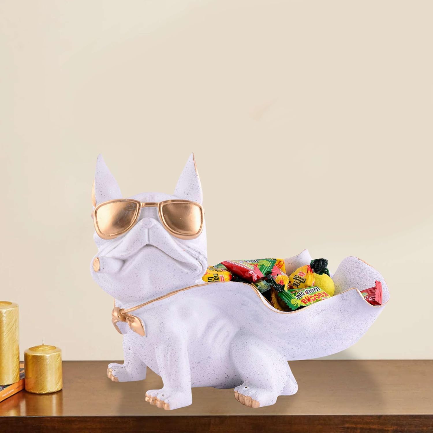 Cute Cool Dog Sculpture with Storage Tray