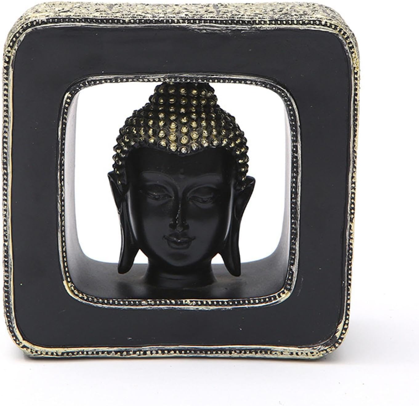Fenteer Buddha Head Statue Resin Figurine Decor