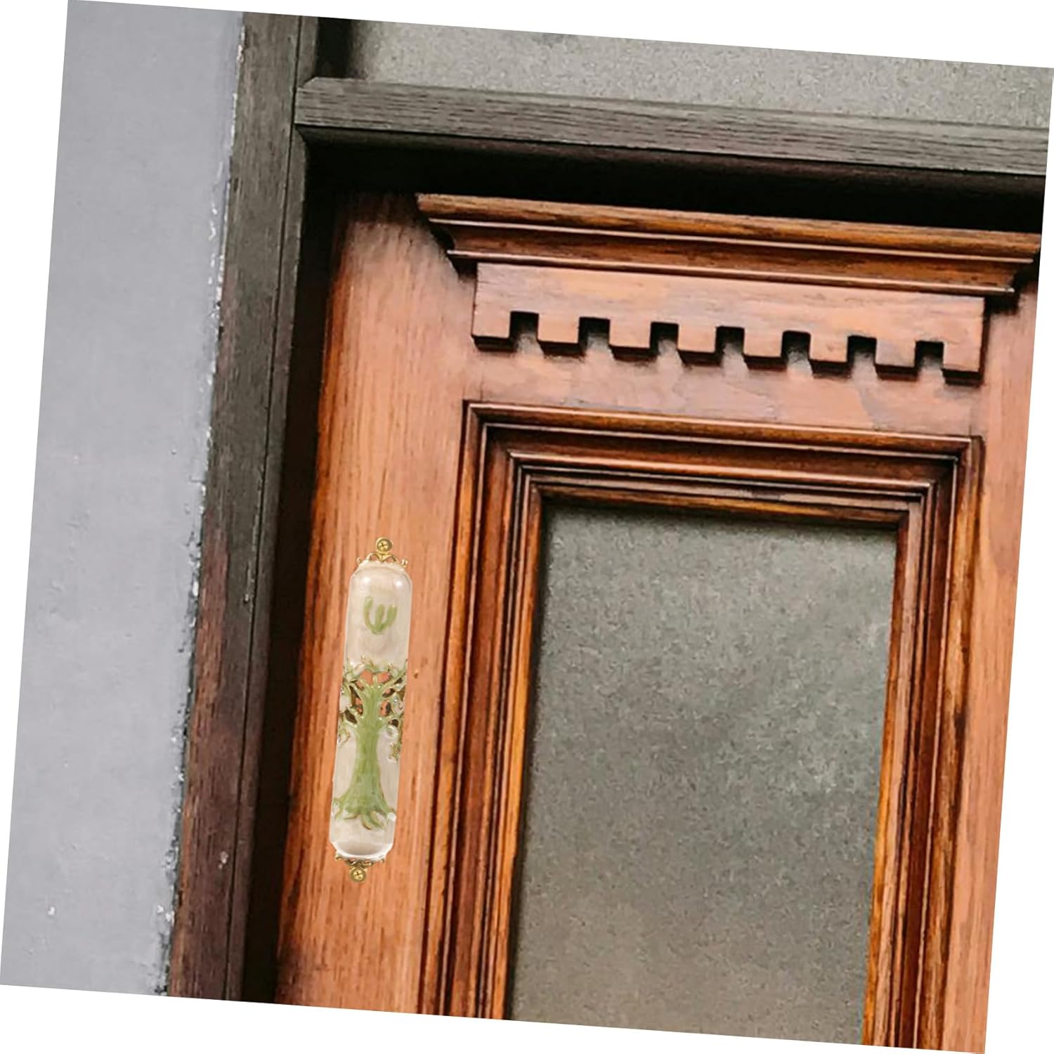 PRETYZOOM Mezuzah Door Ornament Scroll Metal Judaica Religious Decor