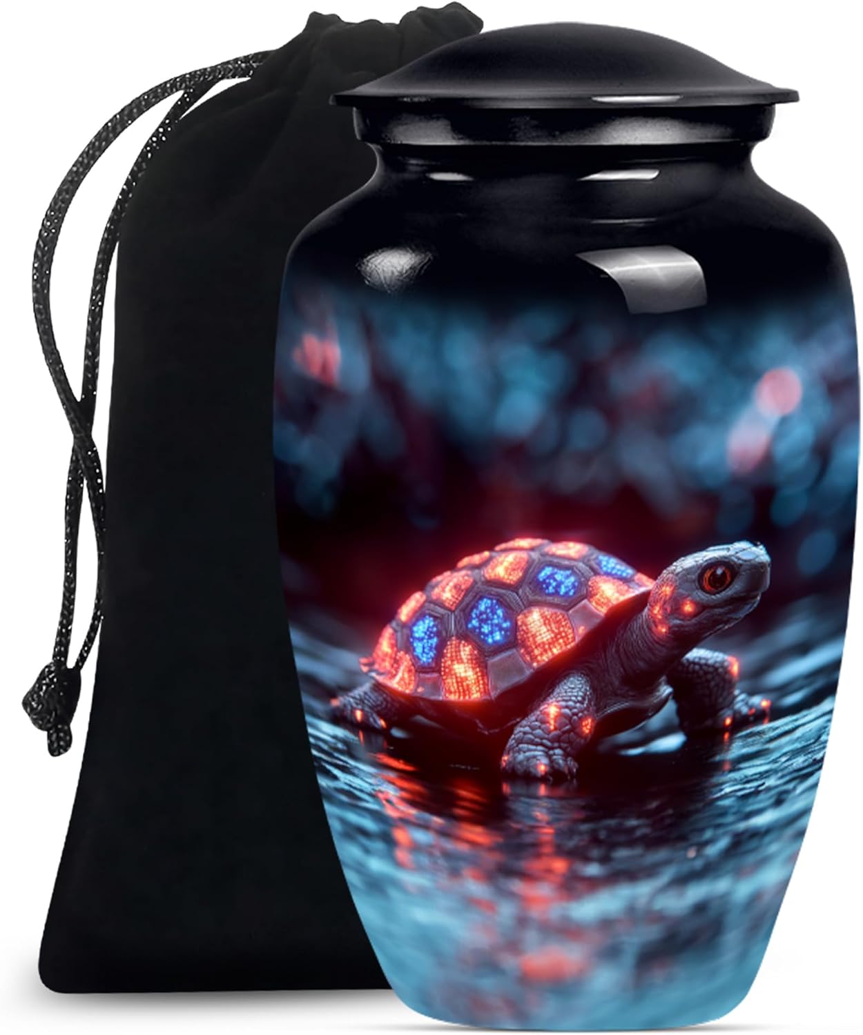 Elegant Blue Turtle Cremation Urn 10 Inch Set of 1