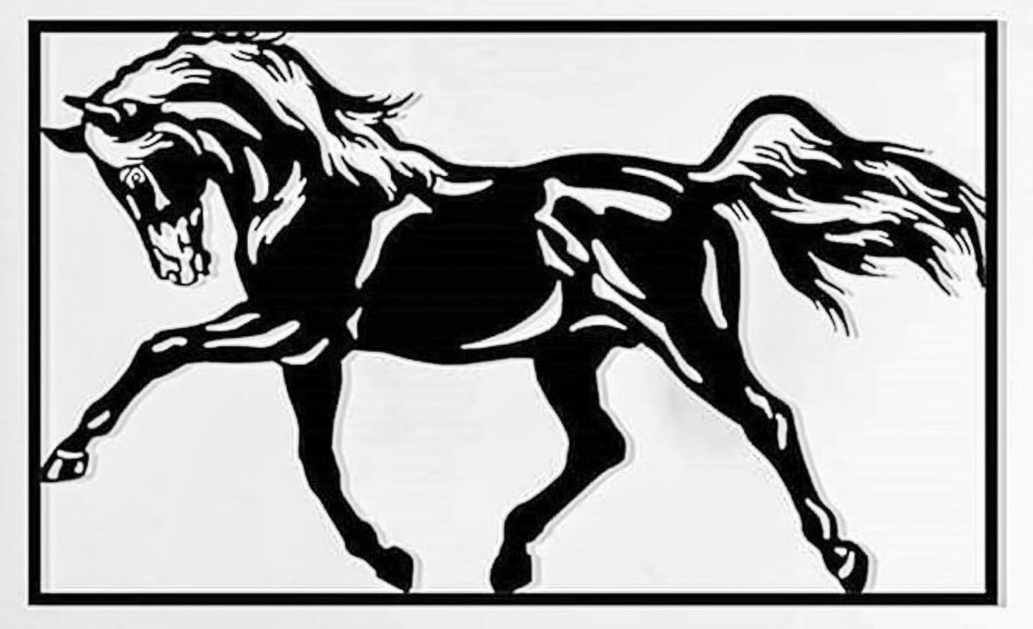 NORTH KAISER Black Metal Horse Wall Art