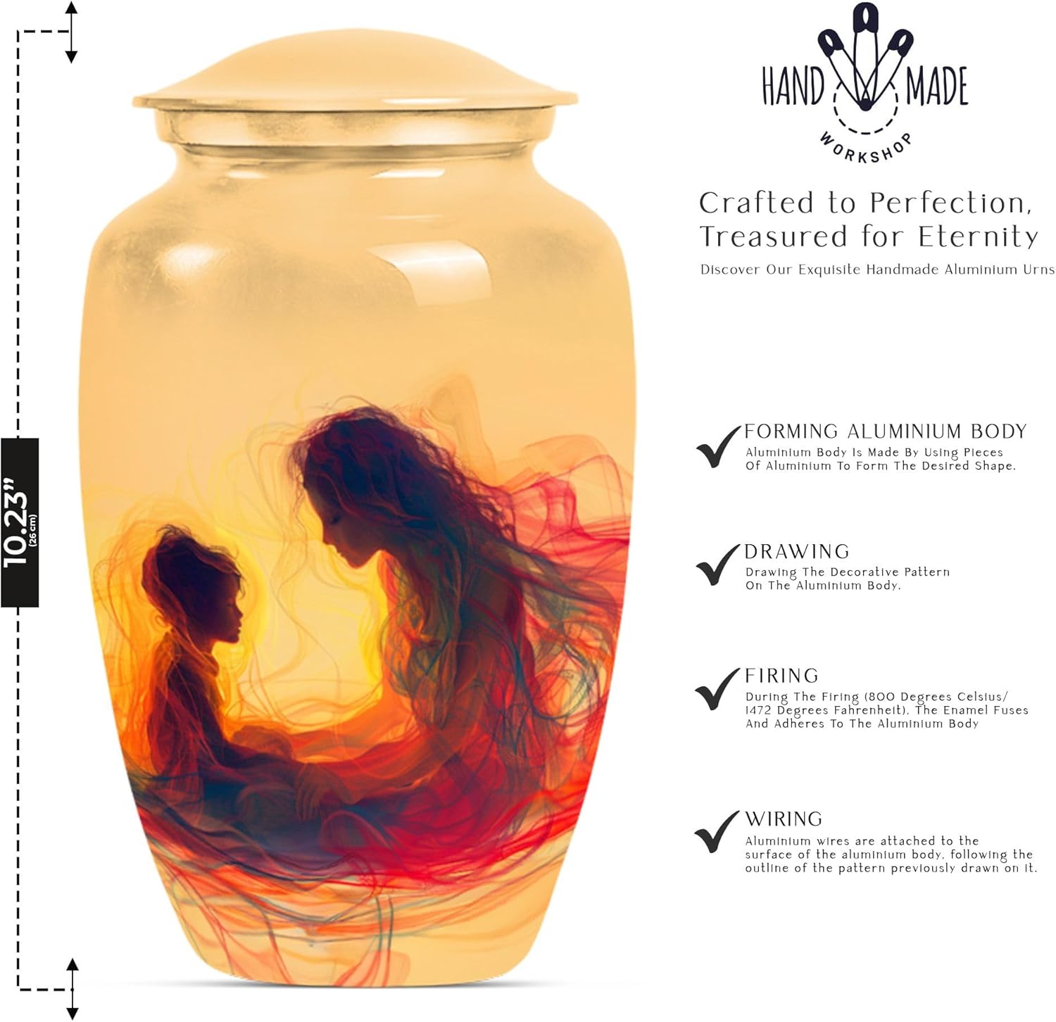 Elegant Cremation Urns Set - Decorative Ash Urns for Adults