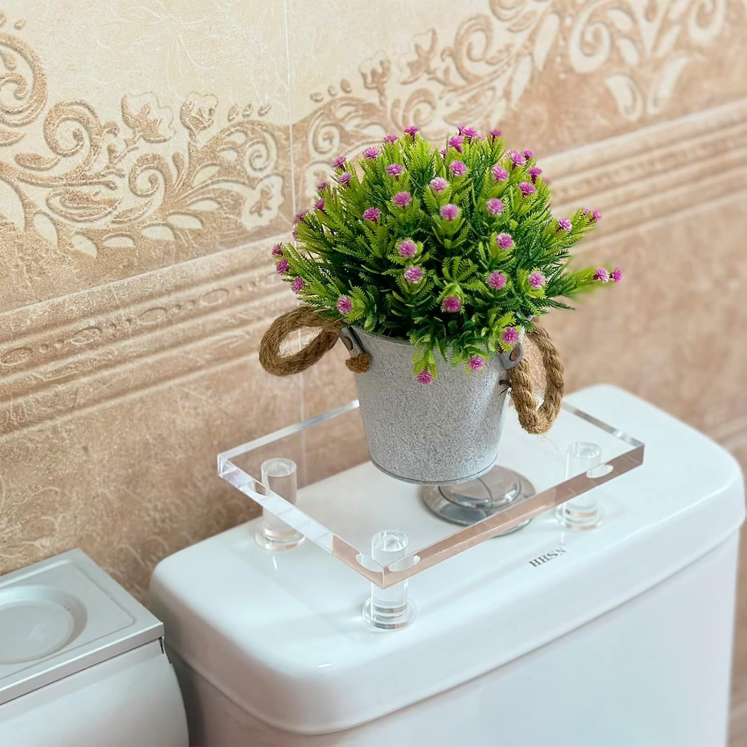 Bigfety Clear Acrylic Riser Stand for Bathroom Kitchen