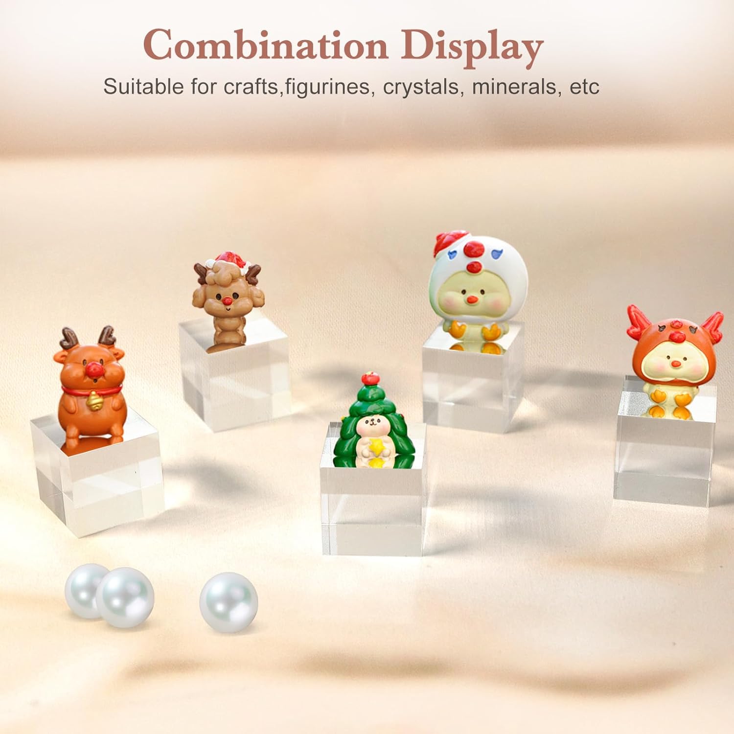 20 Pieces Acrylic Blocks Display Stands for Trophy Decoration