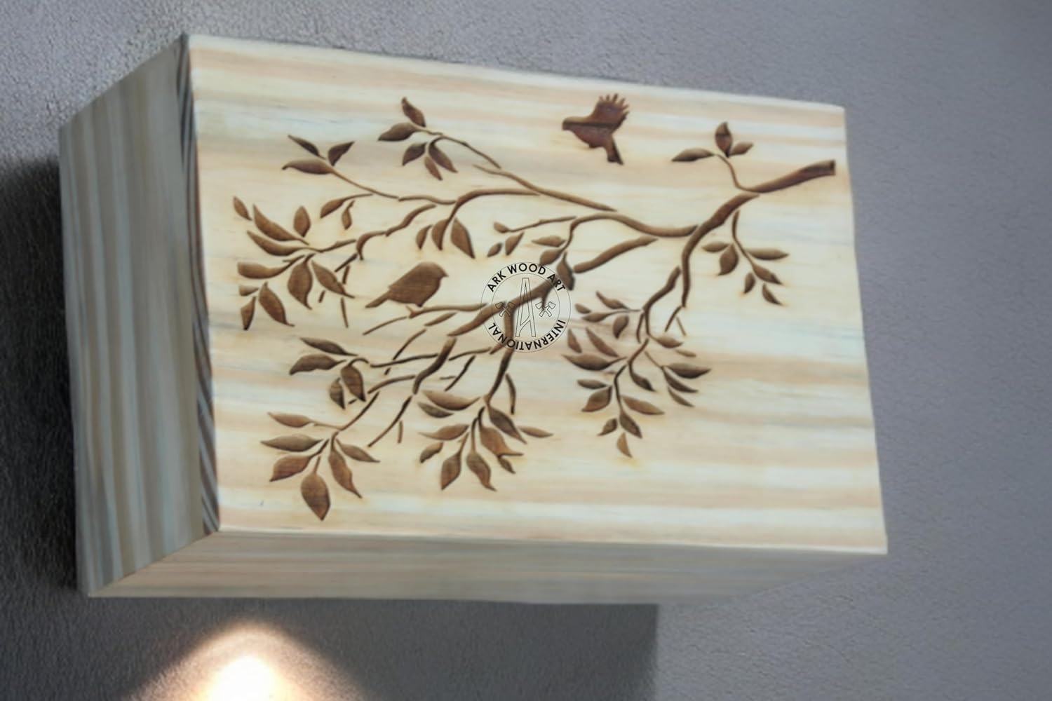 Leaf Tree Bird Cremation Urn for Human Ashes Large