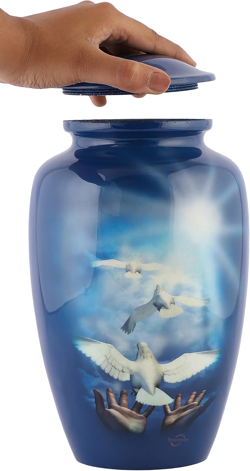 Blue Hummingbird Large Adult Cremation Urn