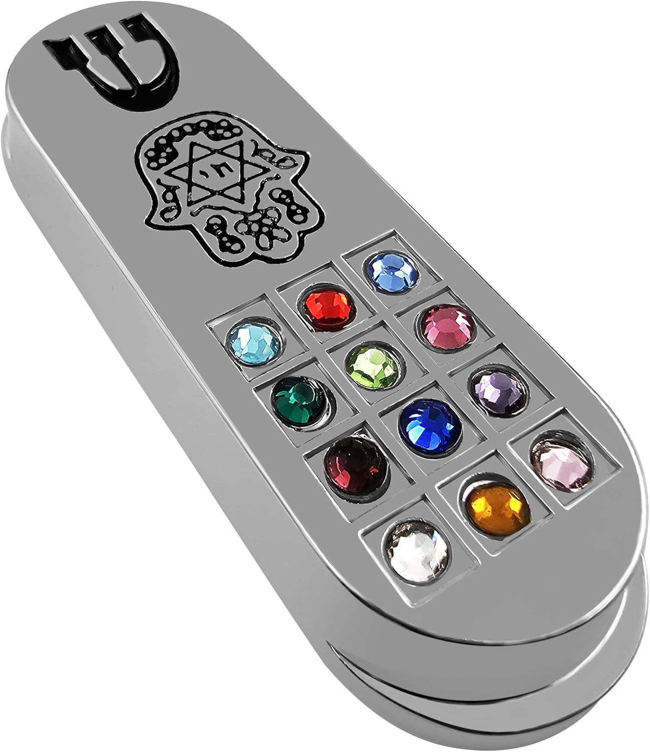 Talisman4u Protection Car Mezuzah with Hamsa Hoshen and Travelers Prayer Scroll
